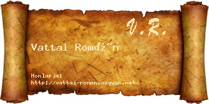 Vattai Román névjegykártya